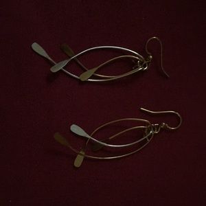 Golf filled earrings